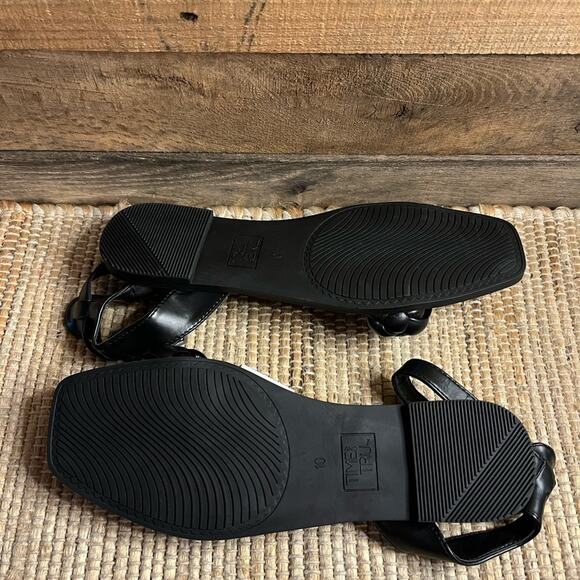 Time And Tru Black Braided Ankle Strap Sandals Size 10 - Picture 11 of 11